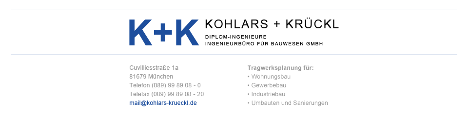 KOHLARS + KRÜCKL  |  Ingenieurbüro für Bauwesen GmbH
